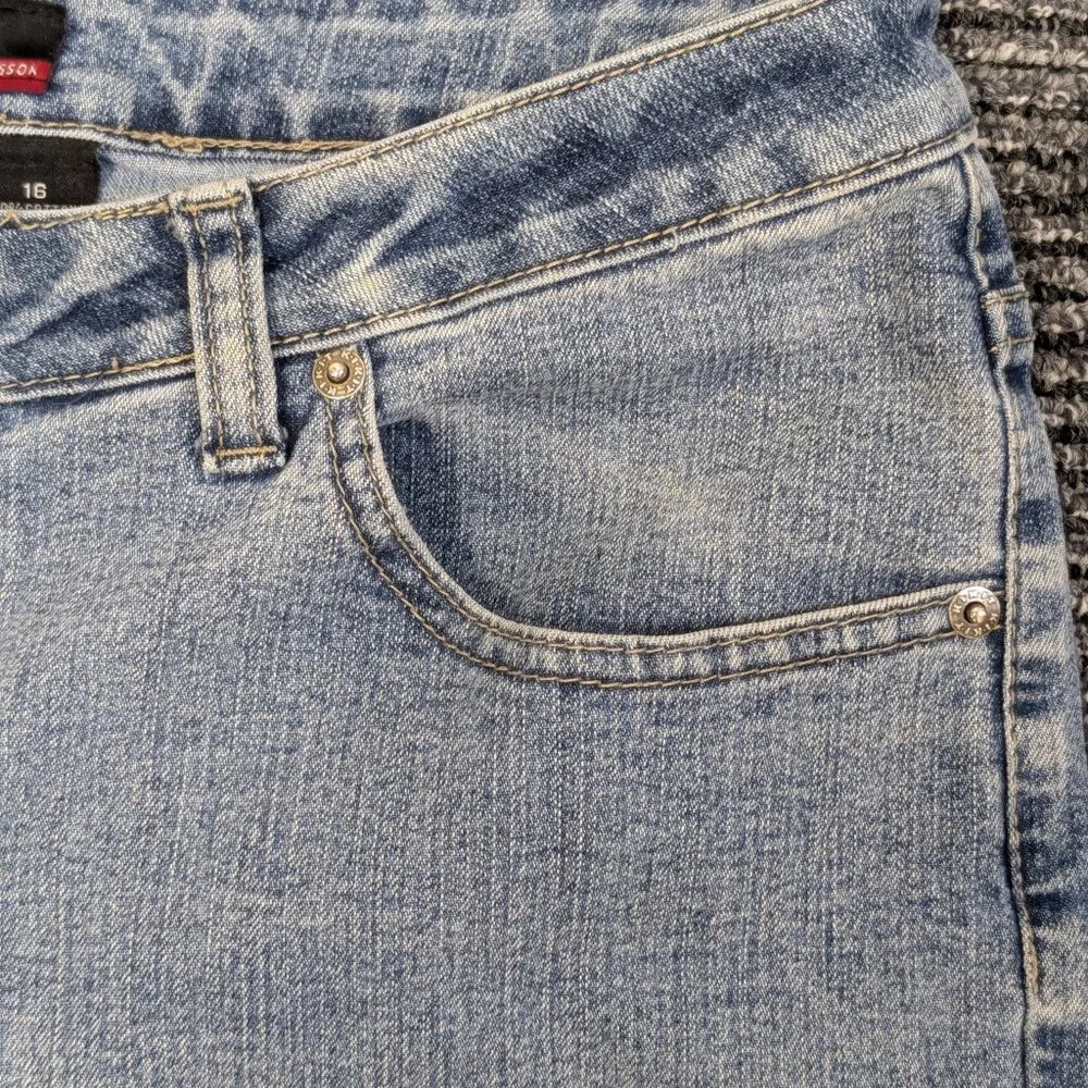 Kikit Maurice Sasson Women's Vintage Lightwash Denim Bootcut Jeans Size 16